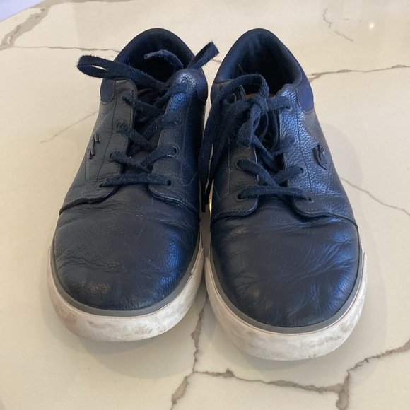 Lacoste Men's leather trainers, Navy, Size 9 - Picture 5 of 10